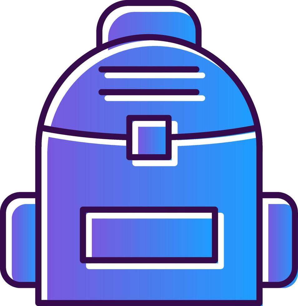 Backpack Gradient Filled Icon vector