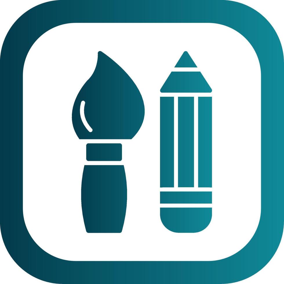 Design Glyph Gradient Round Corner Icon vector