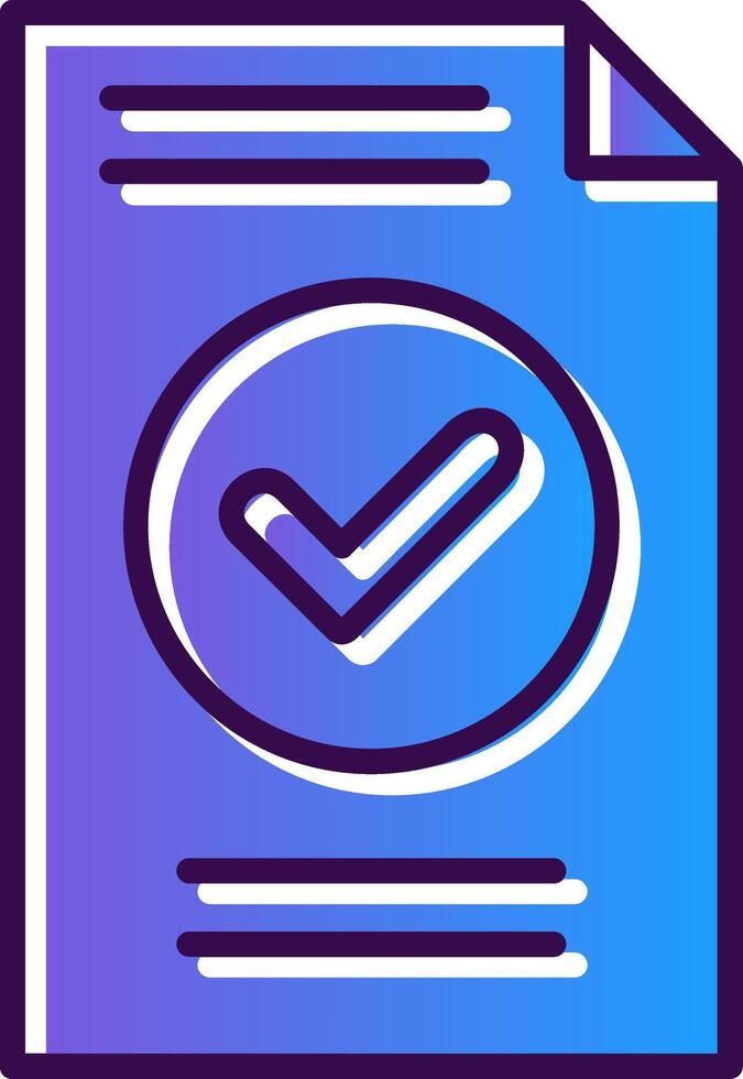Verified Gradient Filled Icon vector
