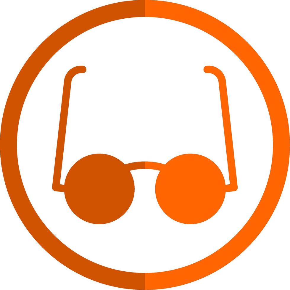 Goggles Glyph Orange Circle Icon vector
