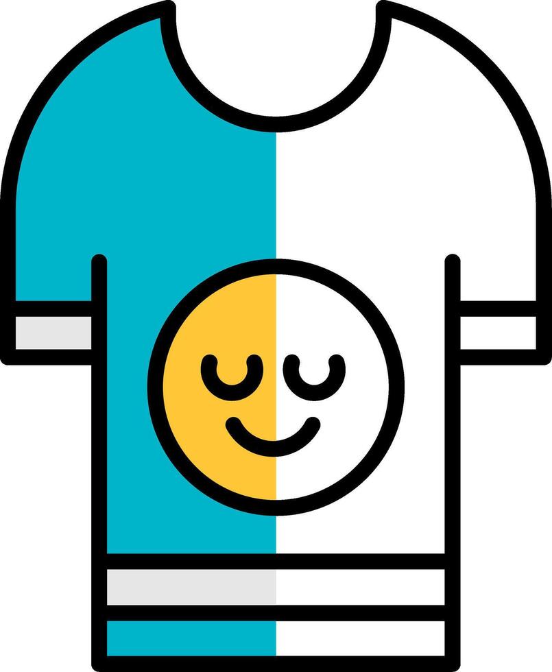 Shirt Design Filled Half Cut Icon vector