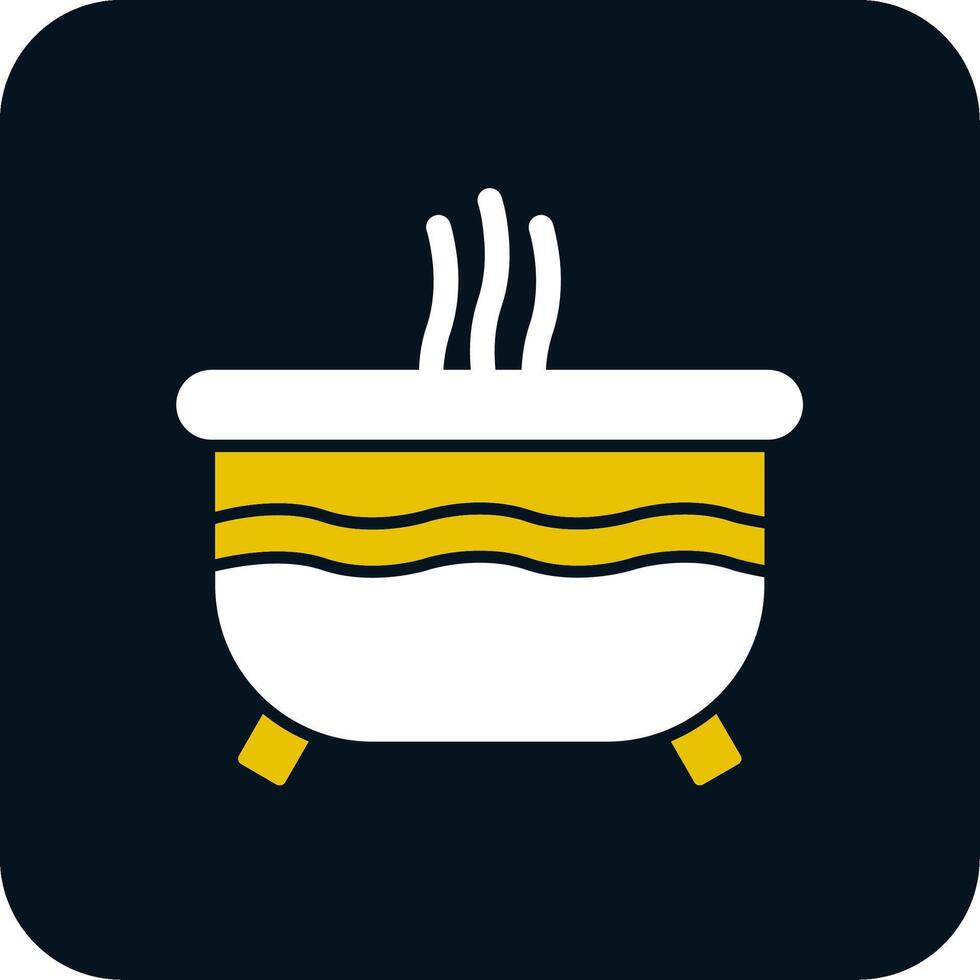 Hot Tub Glyph Two Color Icon vector