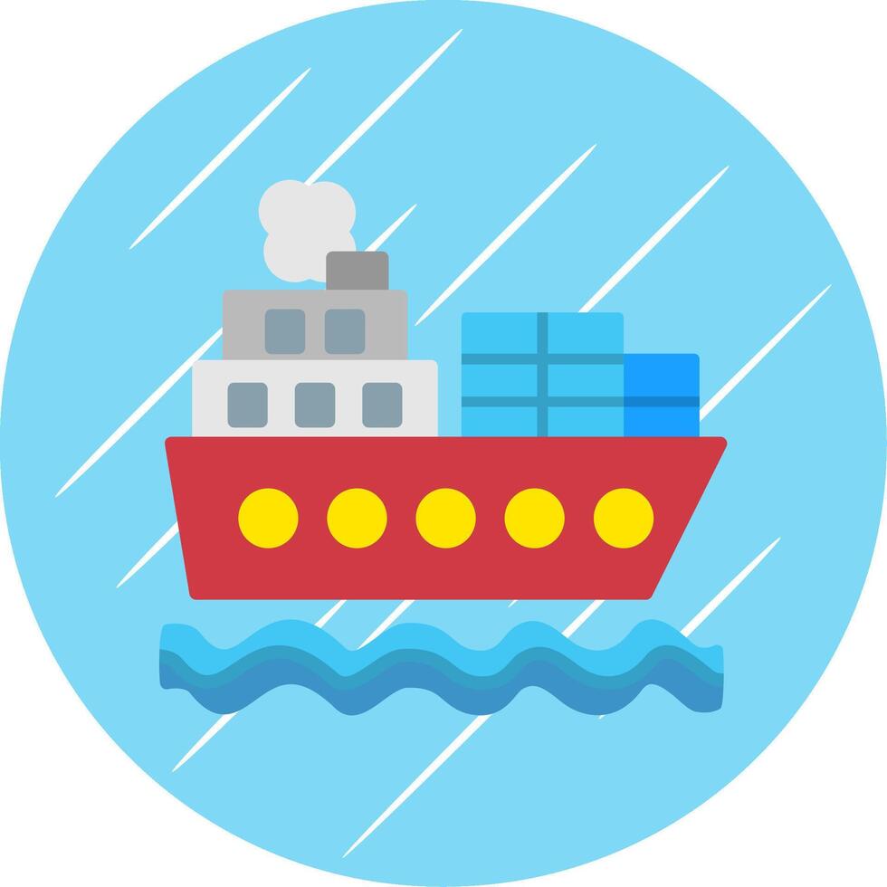 Shipping Flat Blue Circle Icon vector