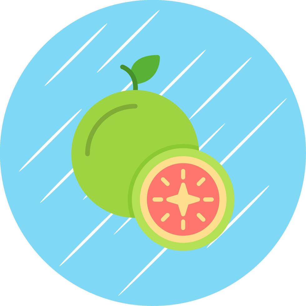 guayaba plano azul circulo icono vector