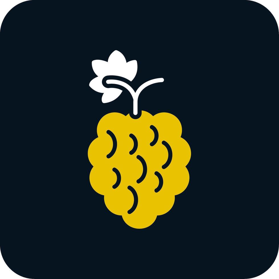 Raspberries Glyph Two Color Icon vector