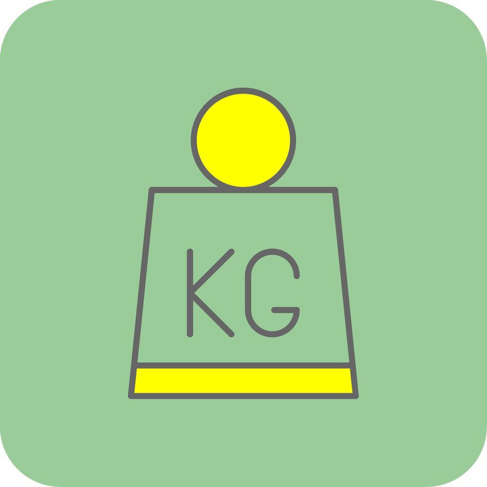 Weight Filled Yellow Icon vector