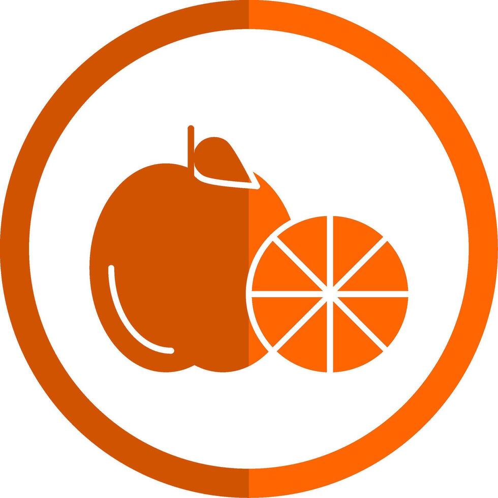 Healthy Eating Glyph Orange Circle Icon vector