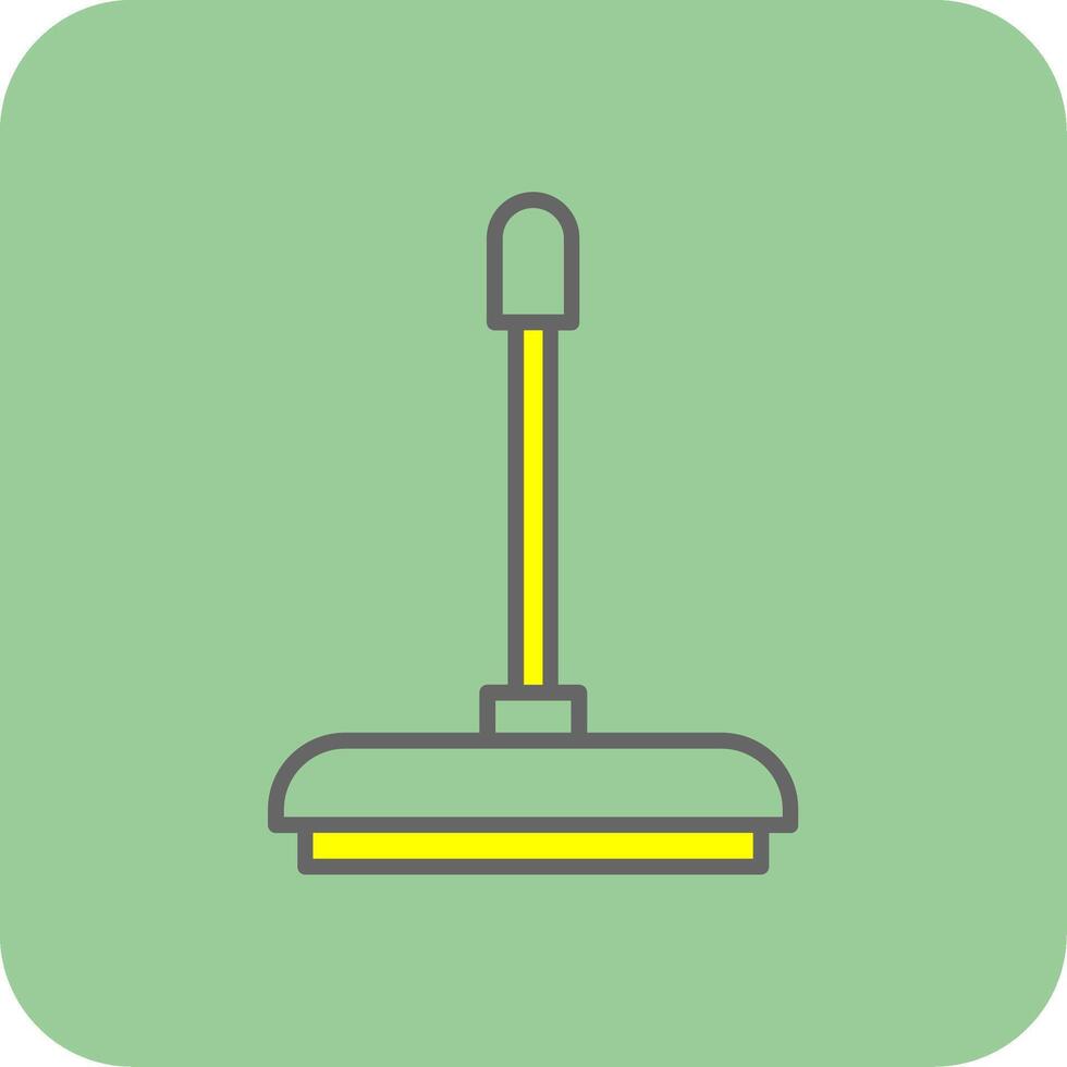 Floor Wiper Filled Yellow Icon vector