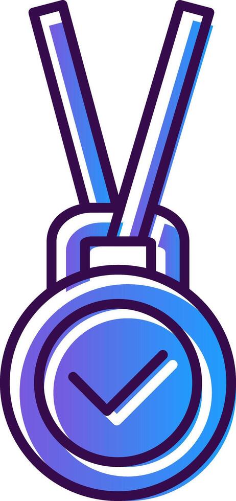 Achievement Gradient Filled Icon vector