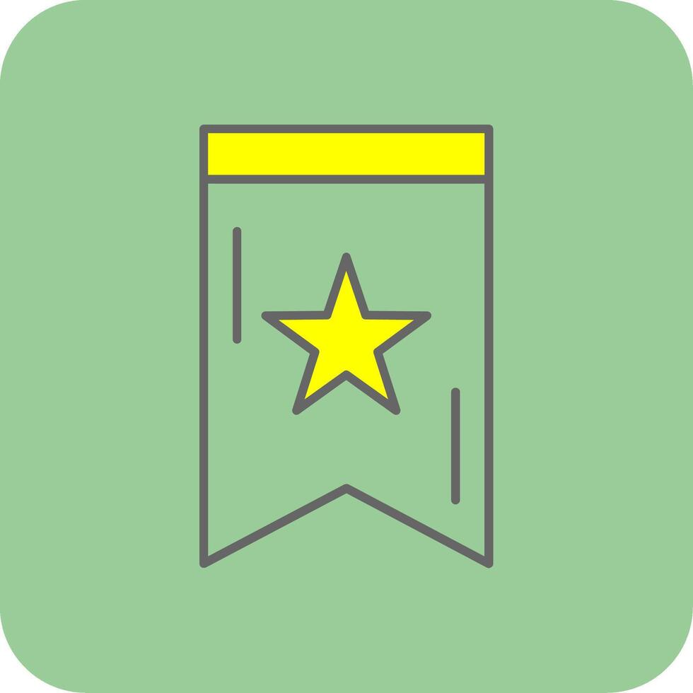 Book Marked Filled Yellow Icon vector