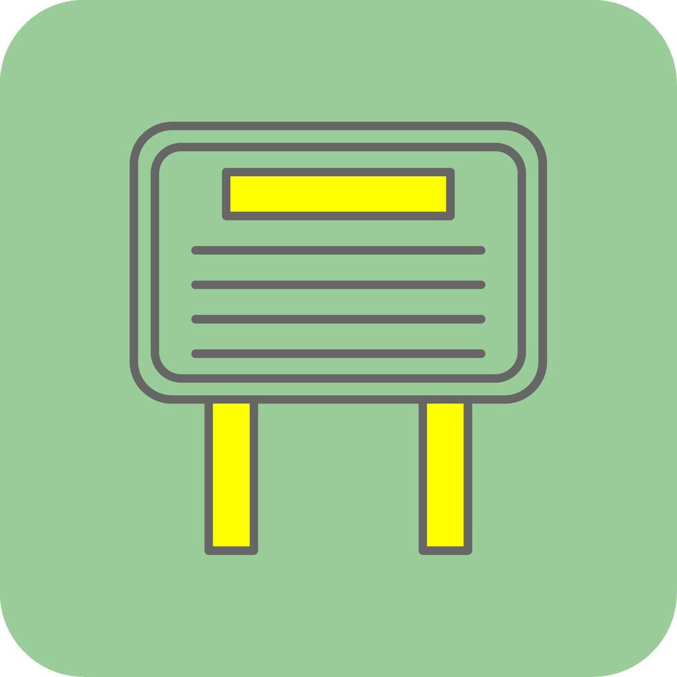 BillBoard Filled Yellow Icon vector