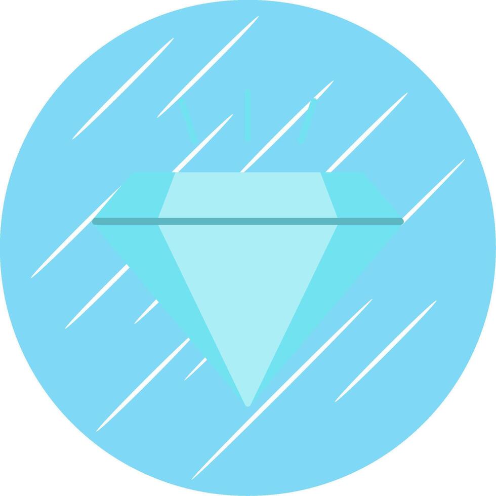 Diamond Flat Blue Circle Icon vector