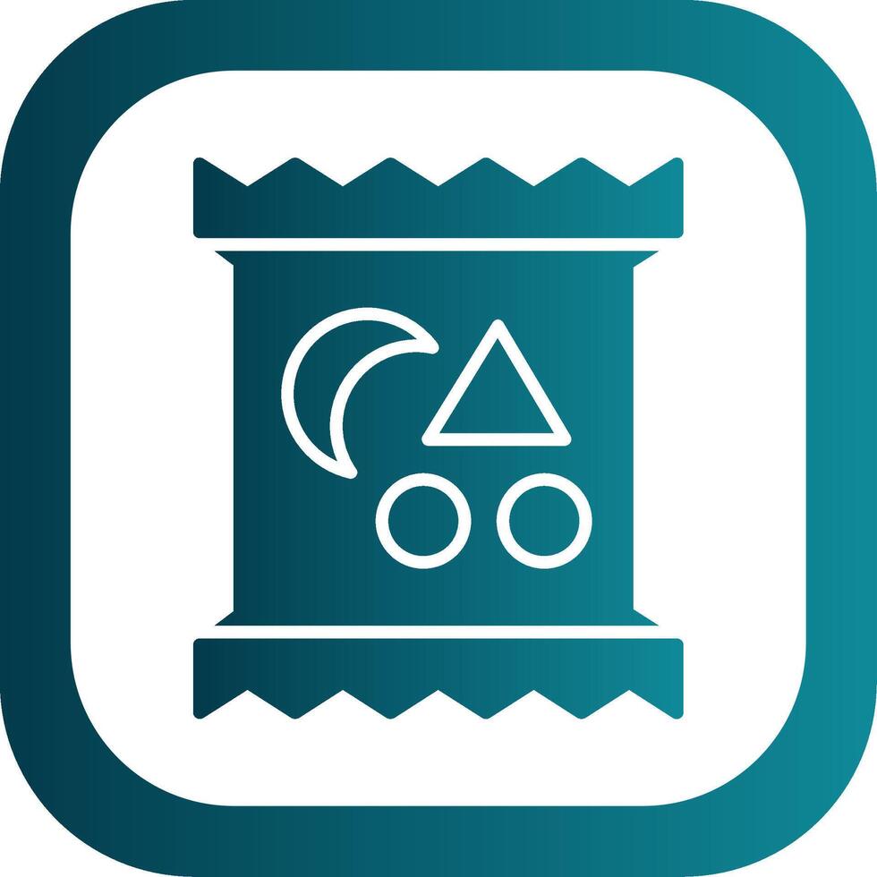 Snack Glyph Gradient Round Corner Icon vector