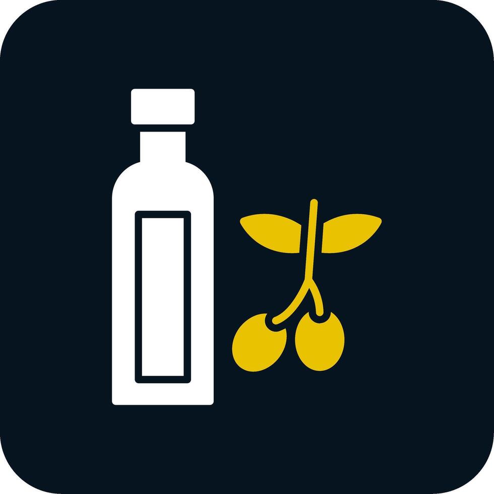 Olive Oil Glyph Two Color Icon vector