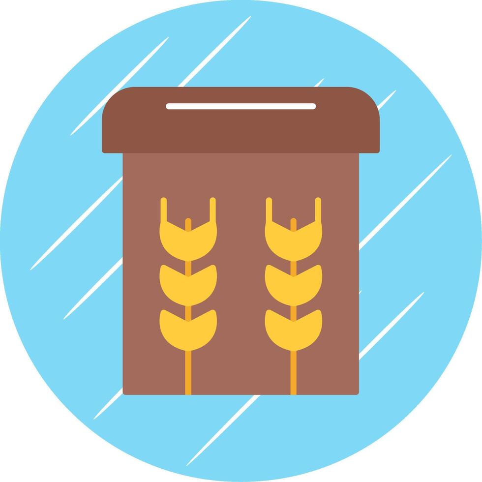 Flour Flat Blue Circle Icon vector