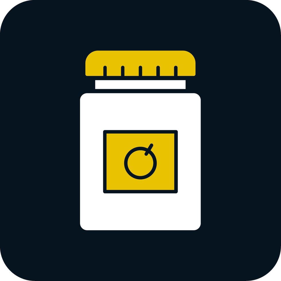 Jam Jar Glyph Two Color Icon vector