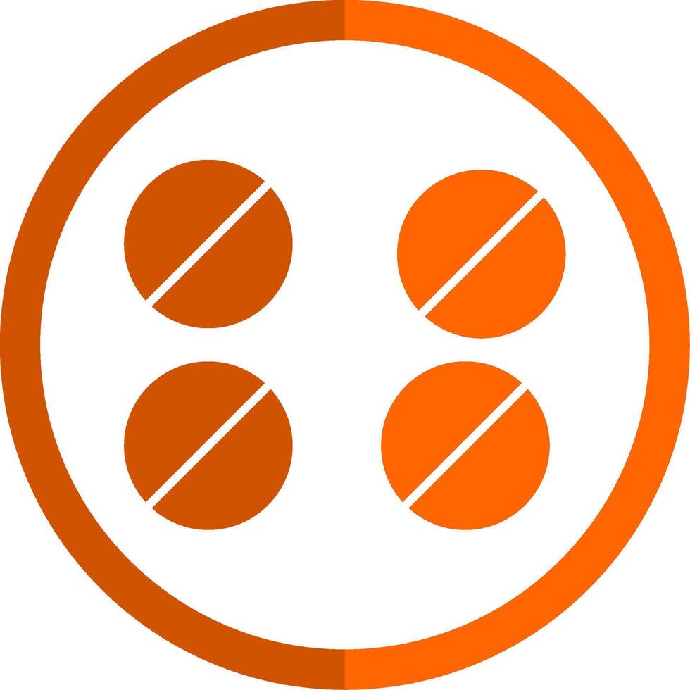 Tablets Glyph Orange Circle Icon vector