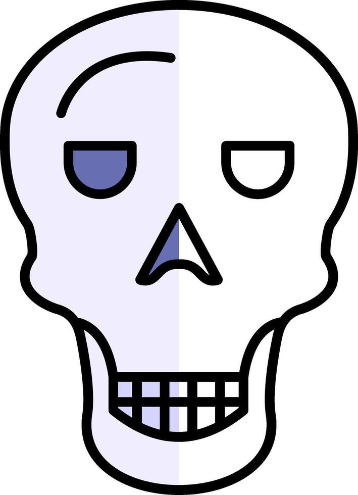 Osteology Filled Half Cut Icon vector
