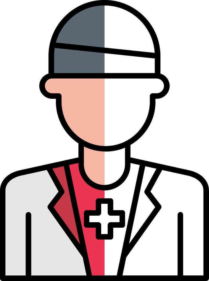 Patient Filled Half Cut Icon vector