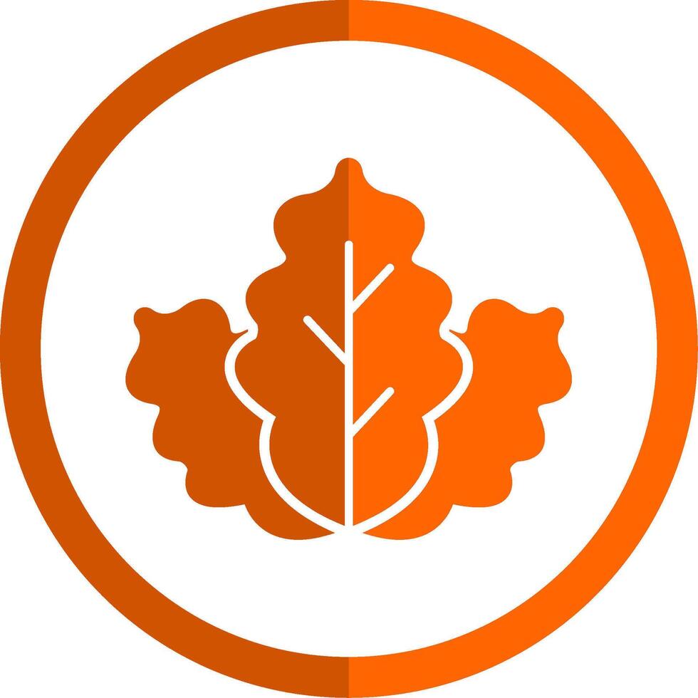 Cabbage Glyph Orange Circle Icon vector