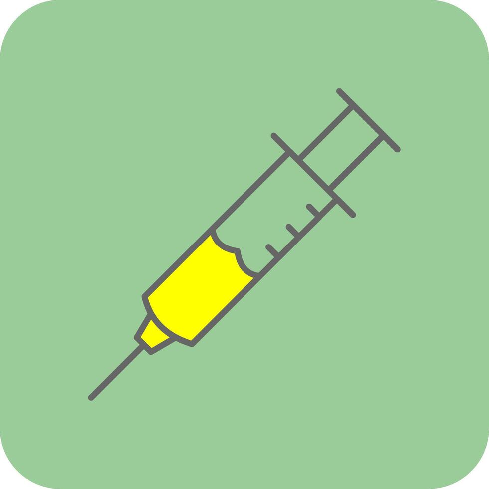 Injection Filled Yellow Icon vector