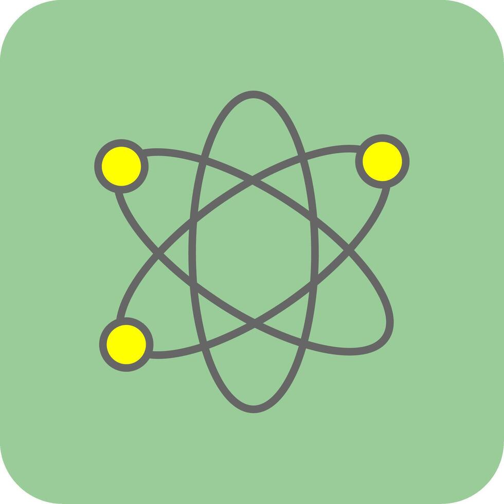 Nucleus Filled Yellow Icon vector