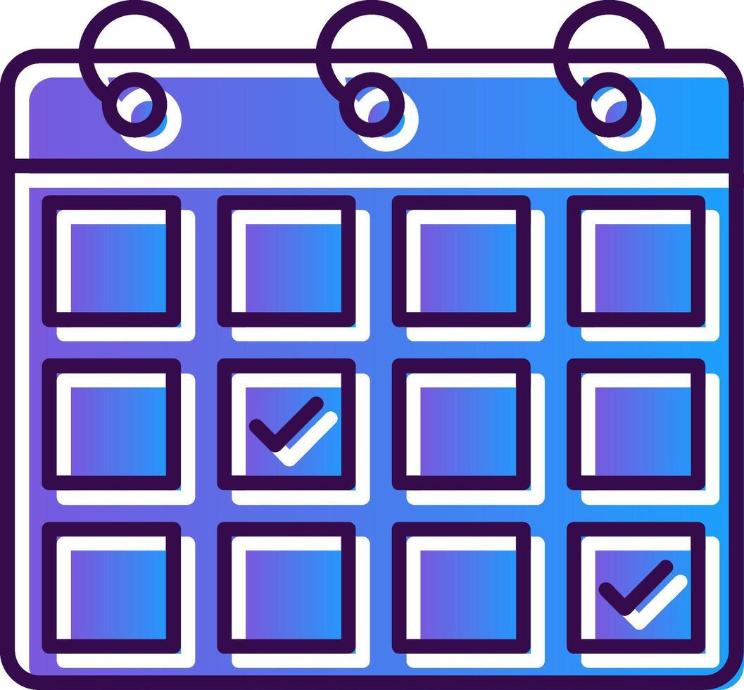 Appointment Request Gradient Filled Icon vector