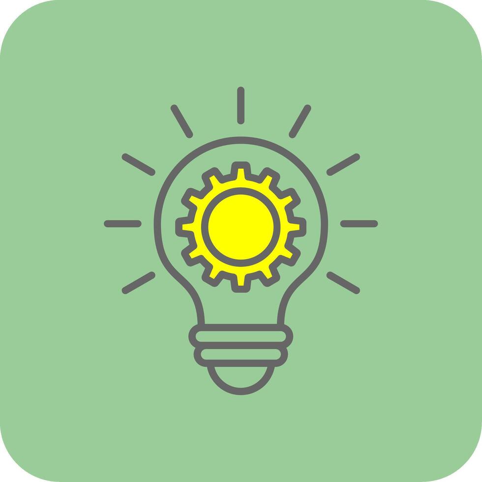 Light Bulb Filled Yellow Icon vector