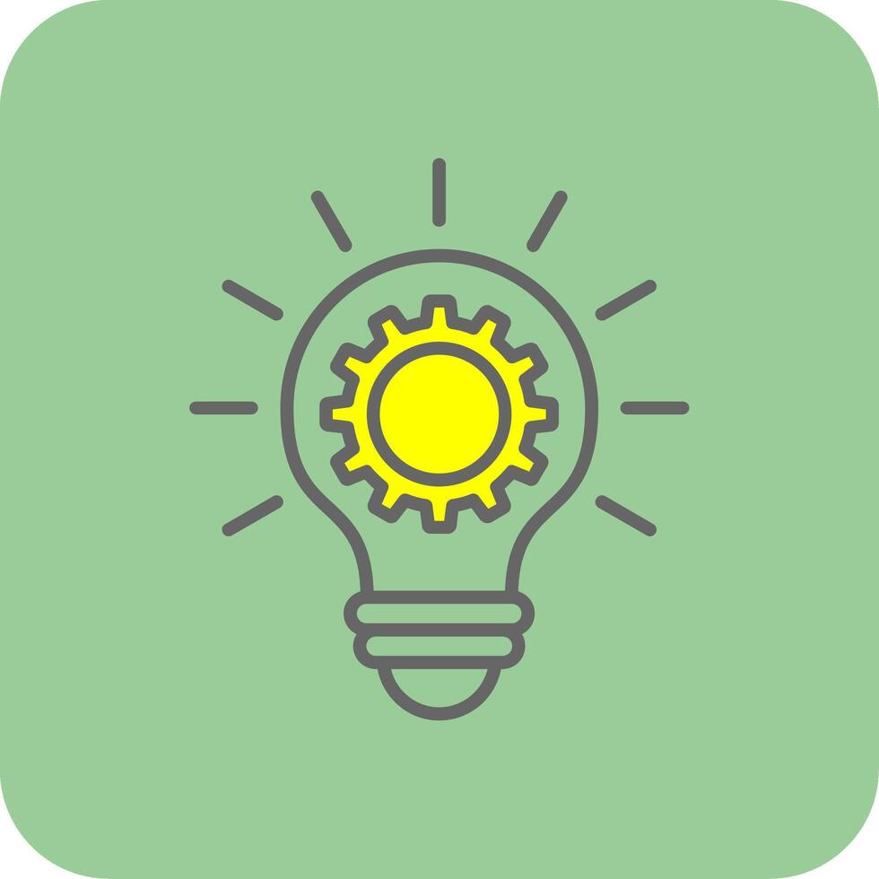 Light Bulb Filled Yellow Icon vector