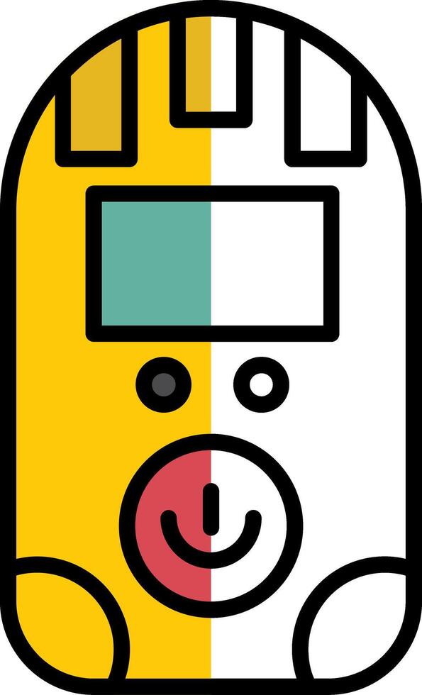 Dosimeter Filled Half Cut Icon vector