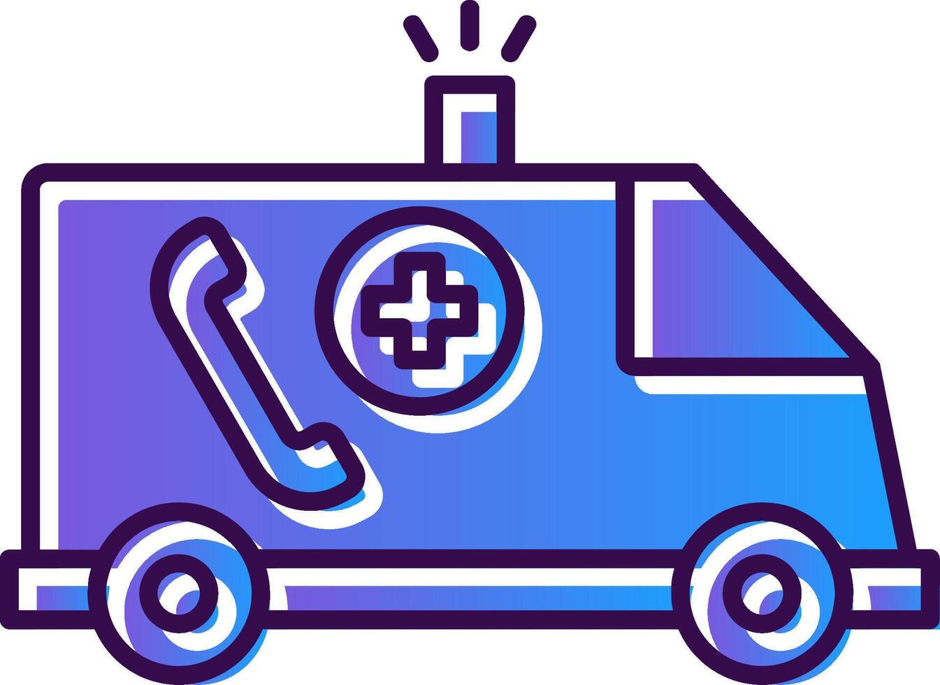 Emergency Gradient Filled Icon vector