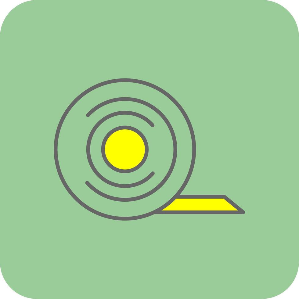 Duct Tape Filled Yellow Icon vector