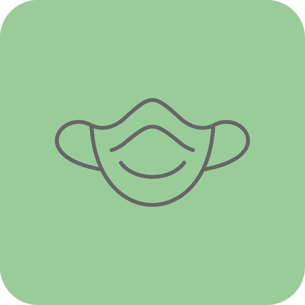 Dust Mask Filled Yellow Icon vector