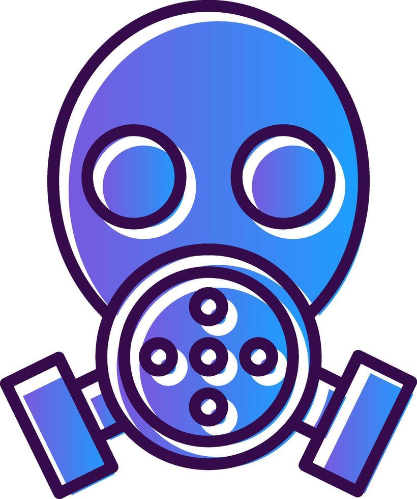 Gas Mask Gradient Filled Icon vector