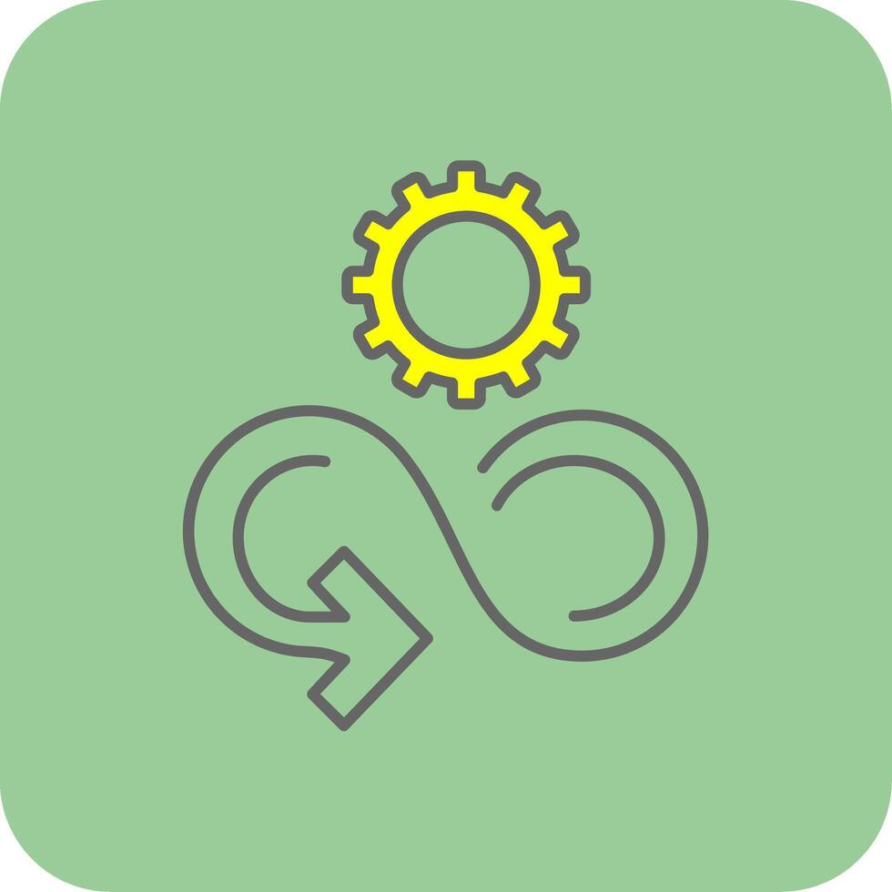 Responsible Consumption Filled Yellow Icon vector