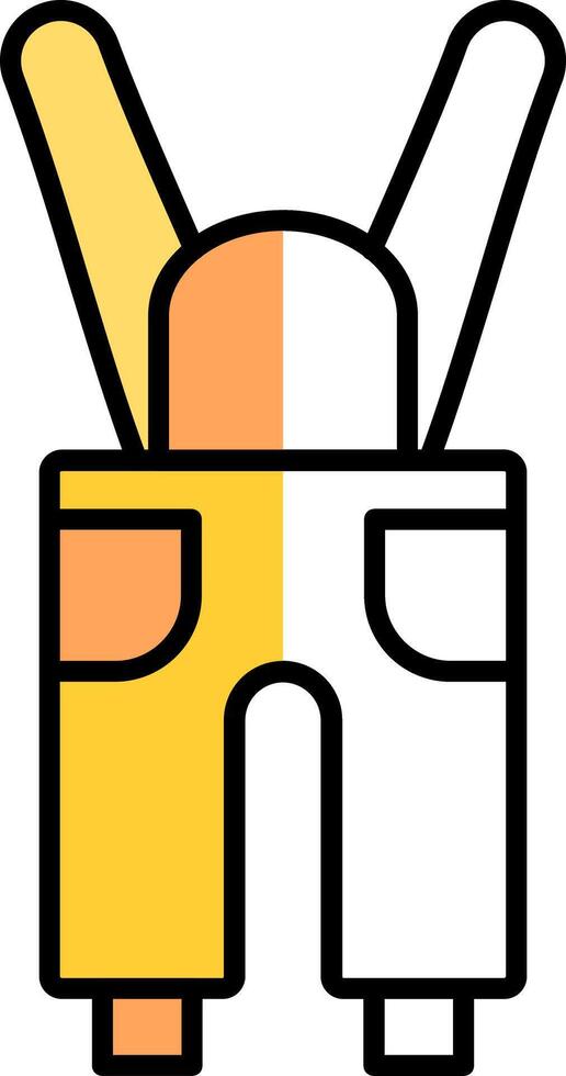 Coveralls Filled Half Cut Icon vector