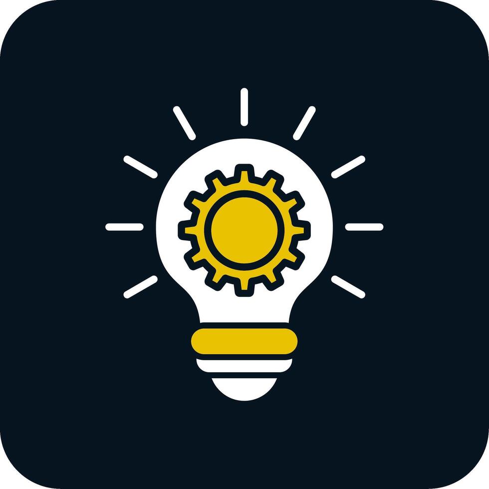 Light Bulb Glyph Two Color Icon vector