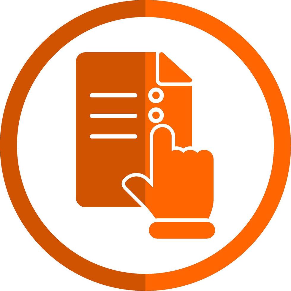 Pick Glyph Orange Circle Icon vector