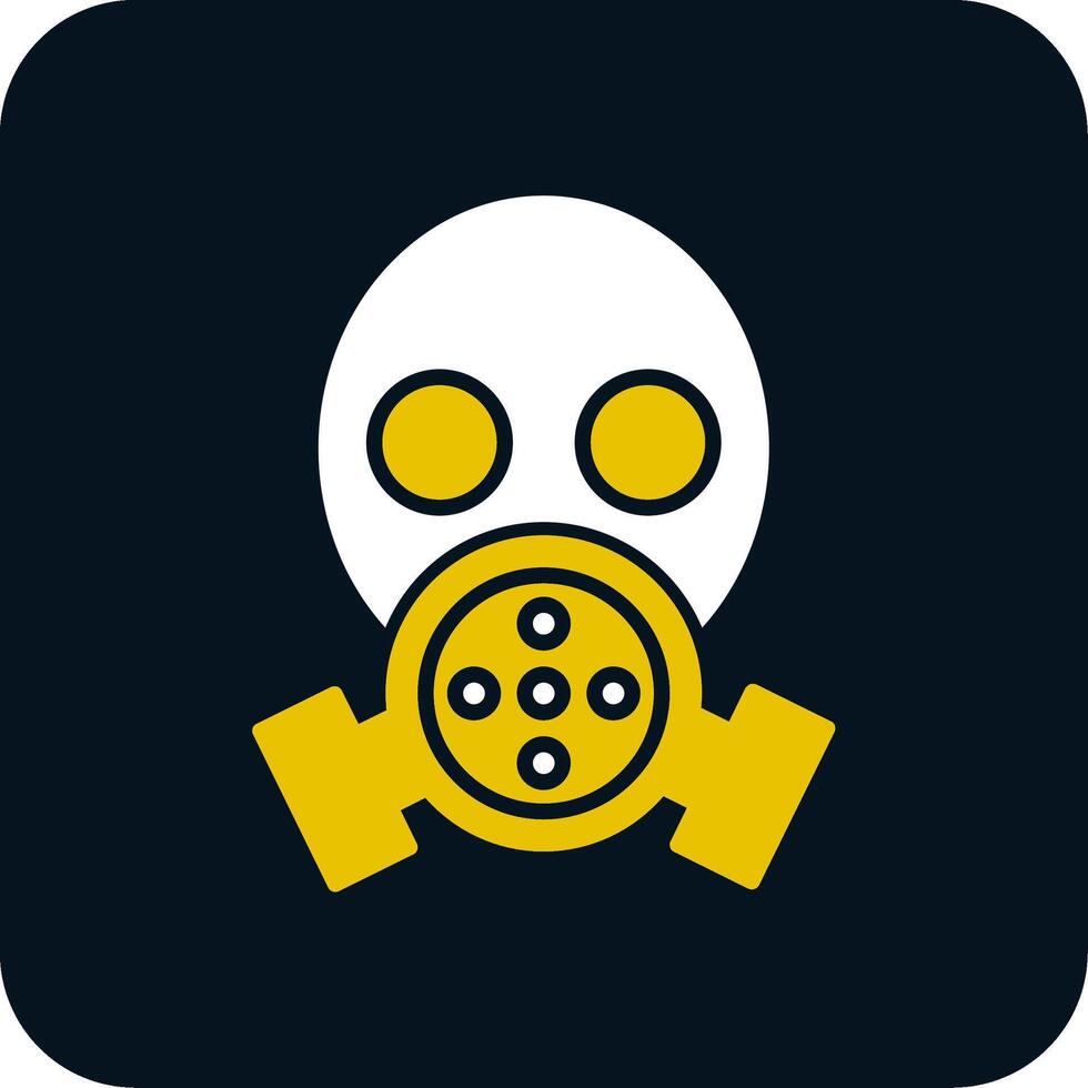 Gas Mask Glyph Two Color Icon vector