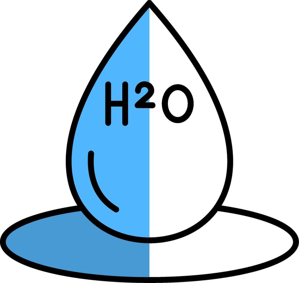 H2o Filled Half Cut Icon vector