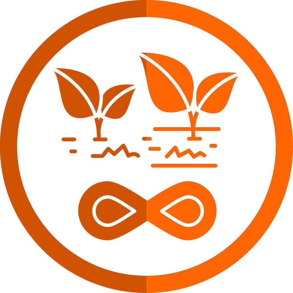 Sustainable Agriculture Glyph Orange Circle Icon vector
