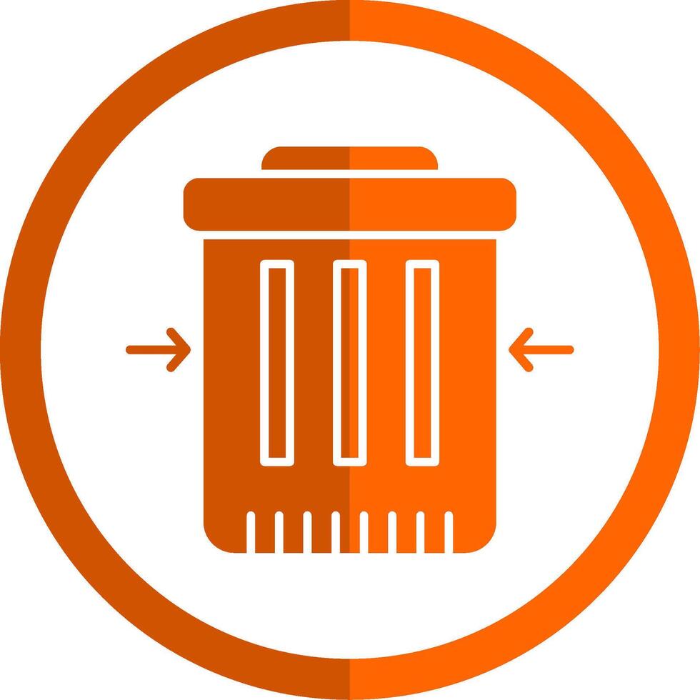 Waste Reduction Glyph Orange Circle Icon vector