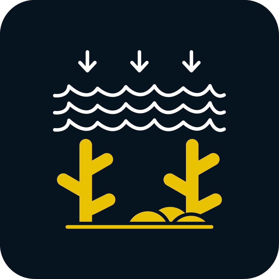 Ocean Acidity Glyph Two Color Icon vector