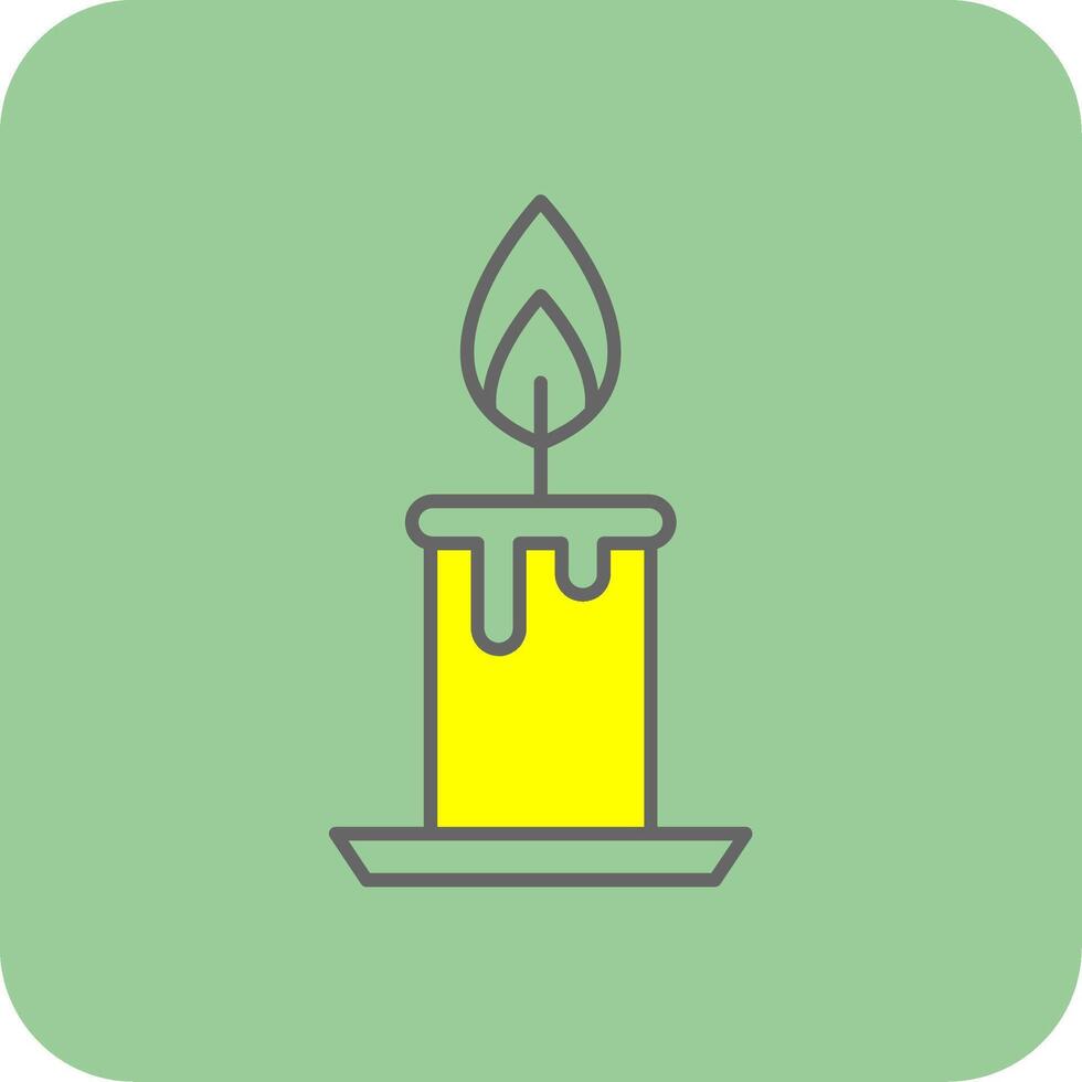 Burning Filled Yellow Icon vector
