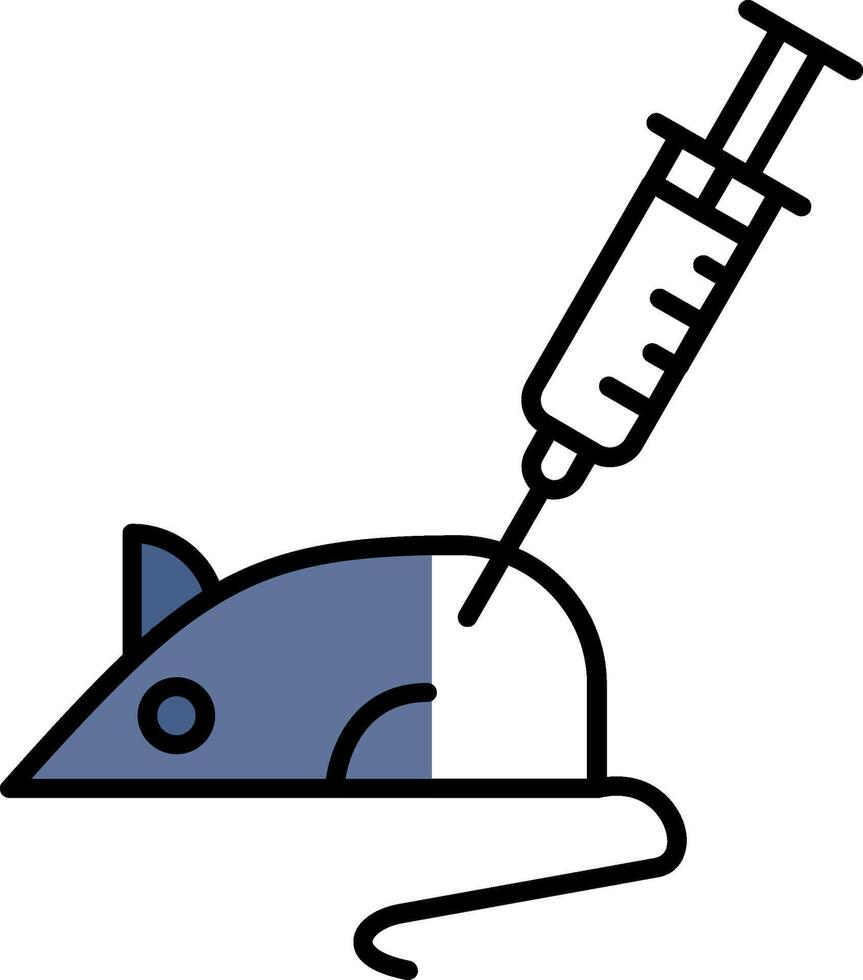 Animal Testing Filled Half Cut Icon vector