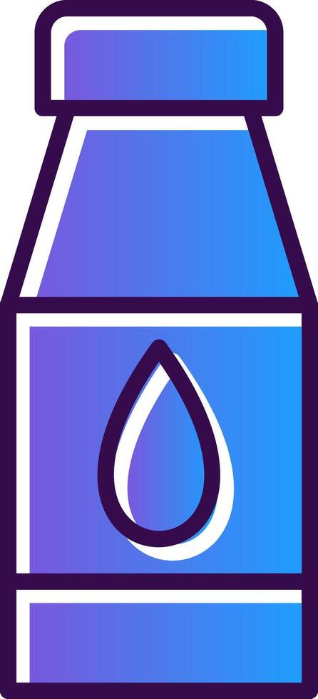 Water Bottles Gradient Filled Icon vector