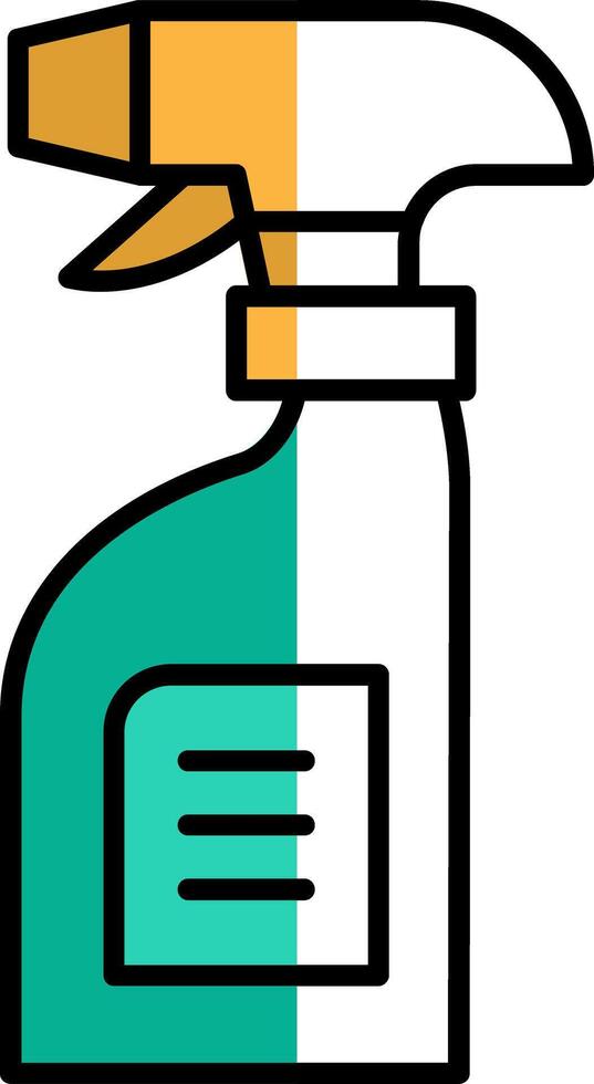 Cleaning Spray Filled Half Cut Icon vector