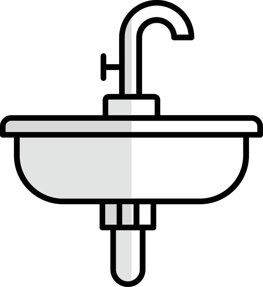 Sink Filled Half Cut Icon vector