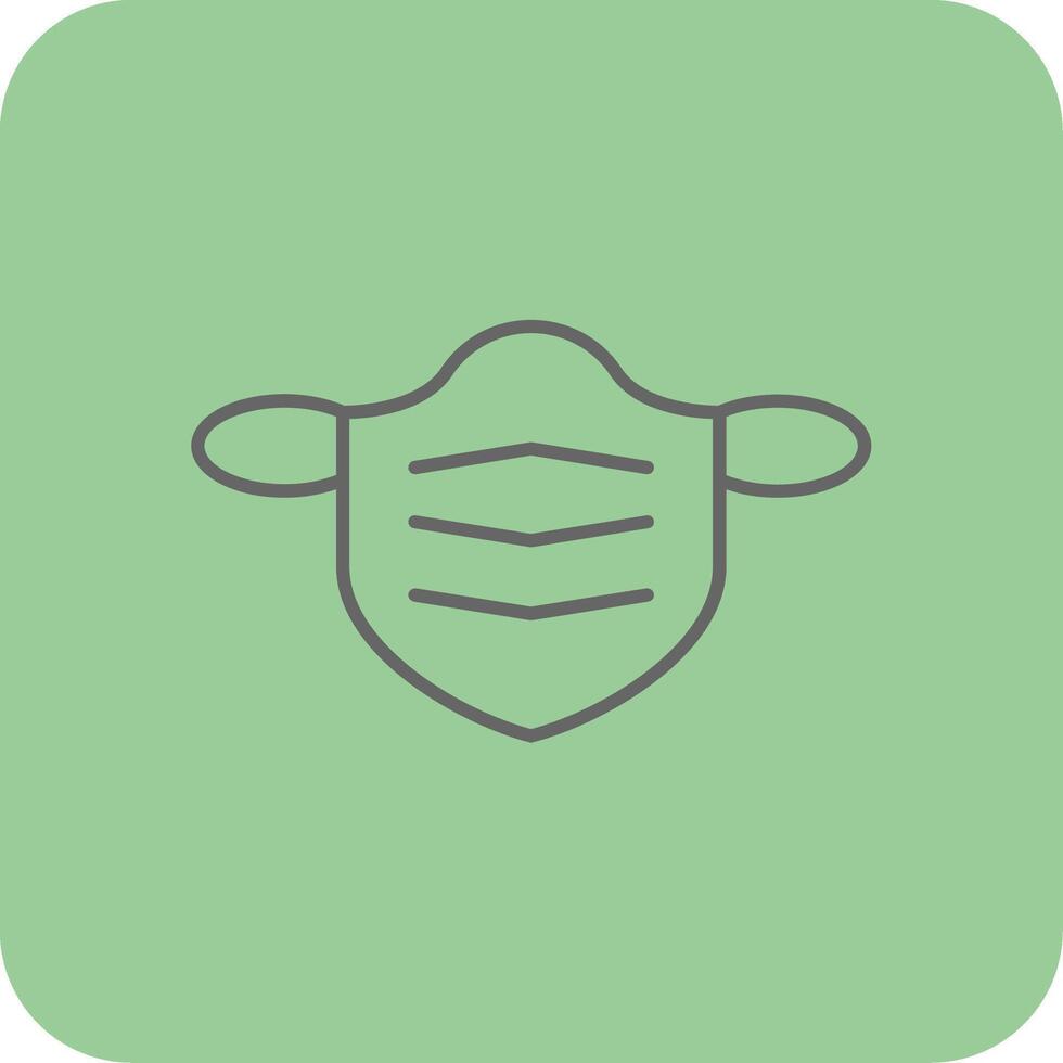 Surgical Mask Filled Yellow Icon vector