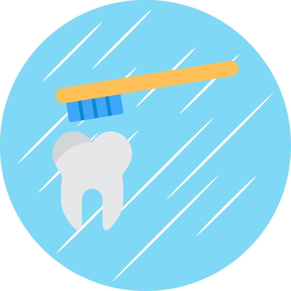 Brushing Flat Blue Circle Icon vector